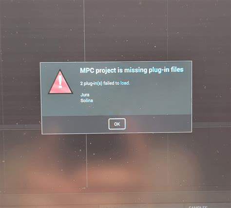 I think <strong>mpc file</strong> is <strong>missing</strong>. . Mpc project is missing files